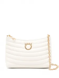 Сумка на плечо с декором Gancini Ferragamo, нейтральный