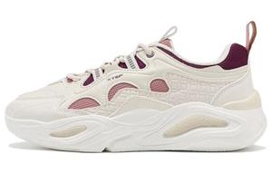 Туфли Lifestyle женские низкие белые песочно-серые/фиолетовые бегония Xtep