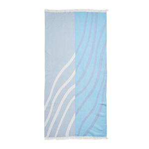 Пляжное полотенце, синее, кремовое, 80/180 см Esposa, синий/кремовый