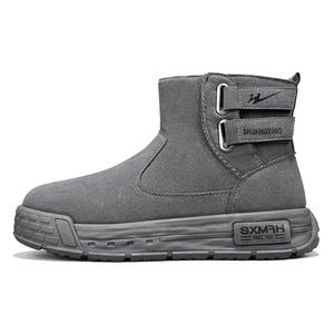 Высокие мужские сапоги Martin на высоком каблуке, серые Binary, Gray