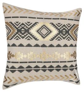 Наволочка Atmosphera Créateur d'intérieur ETNIK, бежевый - черный - натуральное волокно - 2 x 40 x 40 см