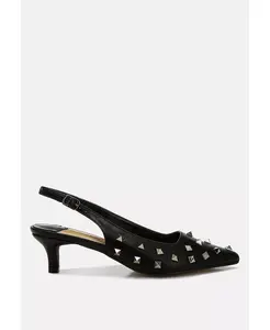 Hegron Туфли-лодочки с декоративными шипами на каблуке London Rag, коричневый/бежевый