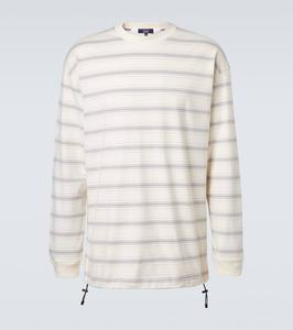 Полосатая хлопковая футболка из джерси Comme des Garçons Homme, Off-White Grey