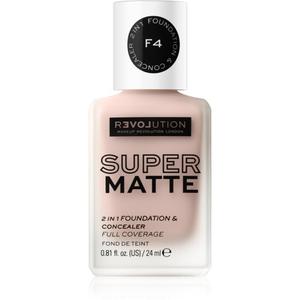 Стойкая тональная основа Revolution Relove Super Matte Foundation оттенка F4 24 мл