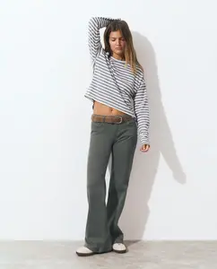 Женские кюлоты с звездами на карманах Brownie, хаки