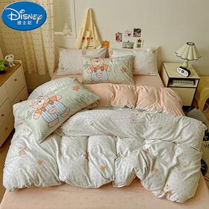 Disney Комплект постельного белья 1,5-спальный: 4 предмета + пододеяльник 180x220 см, цвет Bear Bear, класс А, мягкая ткань