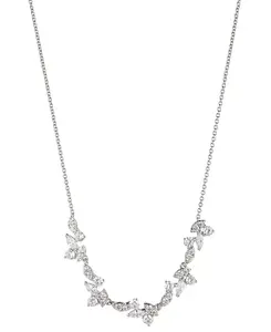Фронтальное ожерелье с серебристым кристаллом, 16 дюймов + 2 дюйма, создано для Macy's Eliot Danori, silver