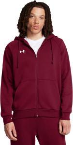 Толстовка Under Armour Rival Fleece с молнией, (625) Cardinal/White