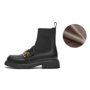 Ботильоны на каблуке 4 см Women's Teenmix, Бежевый абрикос