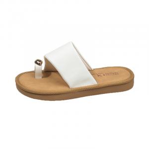 Alxnan Женские противоскользящие шлепанцы на резиновой подошве бежевые, цвет Beige