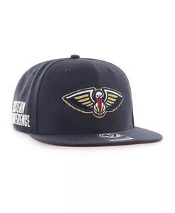 Мужская темно-синяя кепка New Orleans Pelicans Sure Shot Captain Snapback '47 Brand, синий
