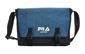 Кроссбод сумка из ткани, плечевая сумка обычная мужская синяя FILA