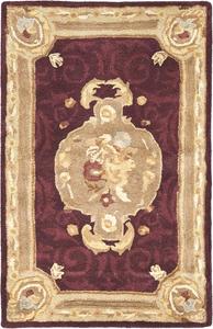 Ковер ручной работы SAFAVIEH, 77 x 153 см, Empire Collection Dark Red / Dark Beige EM414A традиционный европейский премиум шерстяной