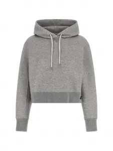 Укороченное худи из махровой ткани Sacai, серый