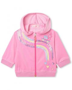 Толстовка Billieblush Rainbow на молнии, розовый