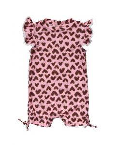 Солнцезащитный костюм Snapper Rock Wild Love с развевающимися рукавами, розовый