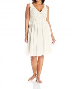 Силуэтное кружевное платье для вальса без рукавов в цвете айвори Shadowline Lingerie, слоновая кость