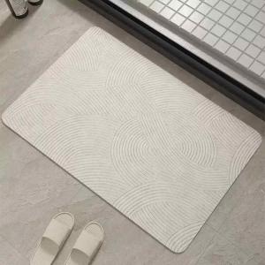 AOVOC Ковер 40х60 см из ПВХ для ванной комнаты, японский стиль, римский узор, впитывающий, нескользящий