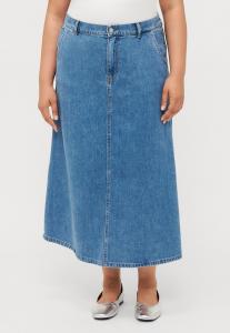 Юбка ONLY Carmakoma CARMINDY LOOSE MIDI SKIRT, Medium Blue Denim/Blue Denim