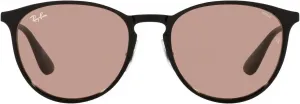 Солнцезащитные очки Ray-Ban RB3539 Erika Metal Polarized Round, Black/Evolve Photochromic Brown to Dark Brown