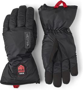 Hestra Women's Heated 5-Finger Liner I 3 Heating Levels, Rechargeable Battery, Thermal Liners for Outdoor Sports, Black