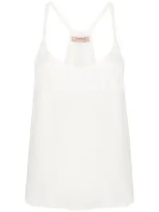 Топ без рукавов с V-образным вырезом Twinset, белый