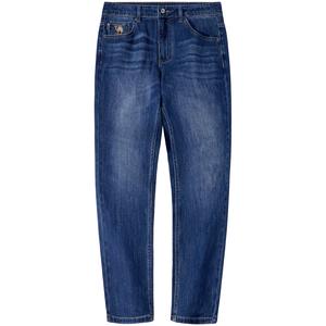 Мужские джинсы, брюки прямого кроя средней жесткости Camel, темный синий