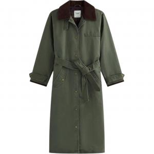 Тренчкот женский Abercrombie＆Fitch, зеленый