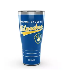 Винтажный стакан Milwaukee Brewers из нержавеющей стали на 30 унций Tervis Tumbler, multi