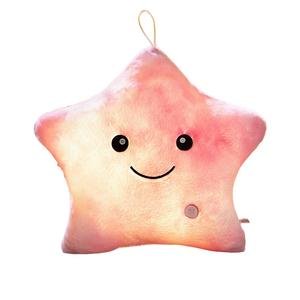 Разноцветная светящаяся плюшевая кукла высотой 35 см MLING, розовый