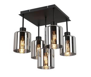 Novel Потолочный светильник, цоколь E27, черный металлик/стекло, степень защиты IP20