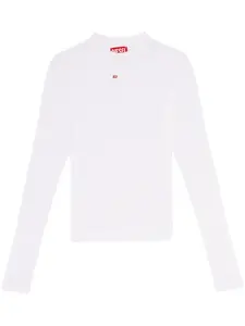 Топ T-Mokky-Ls-Microdiv с высоким воротником DIESEL, белый