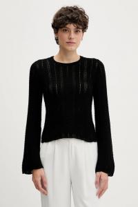 Хлопковый свитер Sisley, черный
