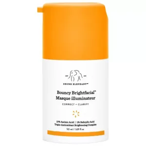Bouncy brightfacial осветляющая маска с 10% азелаиновой кислоты + 1% салициловой кислоты Drunk Elephant