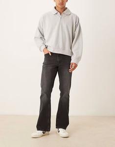 Джинсы клеш ASOS DESIGN в винтажном стиле черного цвета