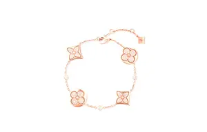 Цветочный мотив Bb звезда и солнце мульти браслет розовое золото и бриллианты LOUIS VUITTON, розовый
