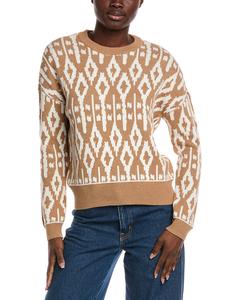 Минни Роуз интарсия кашемировый свитер Minnie Rose, коричневый