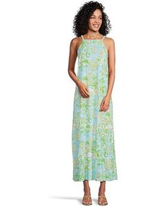 Платье Lilly Pulitzer Kyleigh Maxi Dress, цвет Fresh Water Blue Sunbathers Bliss