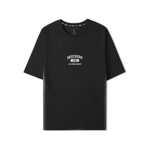 Skechers Футболка с регланными рукавами женская Carbon Black