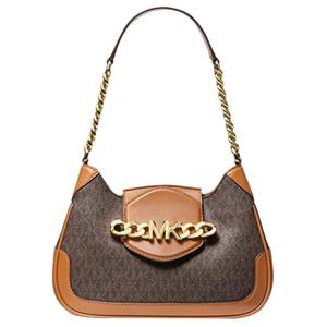 MICHAEL KORS Сумка через плечо Hally из искусственной кожи для женщин, темно-коричневая