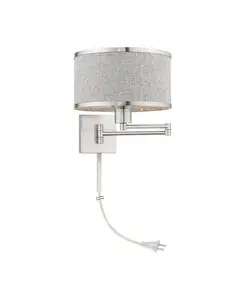 Настенный светильник Park Ridge с поворотным кронштейном, 1 лампа Livex, silver-tone