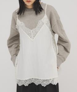 Кружевная майка в винтажном стиле Kbf, цвет Ivory