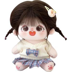 Хлопковая кукла каштанового цвета плюшевая кукла высотой 20 см MENGWAGONGDIAN