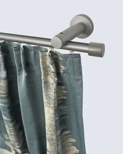 Карниз для штор GARESA "KEA", 1 направляющая, желаемая длина, комплект для штор, простой монтаж, выдвижной, настенный монтаж, колпачок 540 см, Ø 20 мм, цвет mattchromfarben