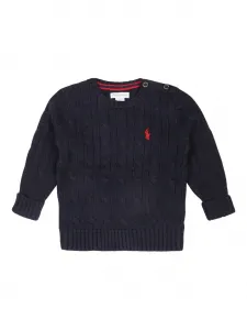 Вязаный свитер на пуговицах Polo Ralph Lauren Kids, синий