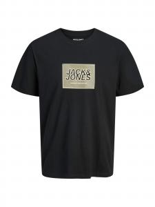 Jack & Jones Plus Футболка 'JJRain' в черном цвете