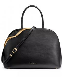 Кожаная сумка-портфель Donna Karan Malverne с двойной ручкой сверху Donna Karan New York, серый