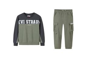 Левис Без Капюшона Толстовка Брюки Повседневный Костюм Ветивер Подростки Levis