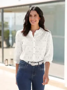 Вдохновение для блузки-рубашки Inspirationen, белый