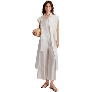 ELLE Летняя новинка: безрукавная юбка для женщин Ecru